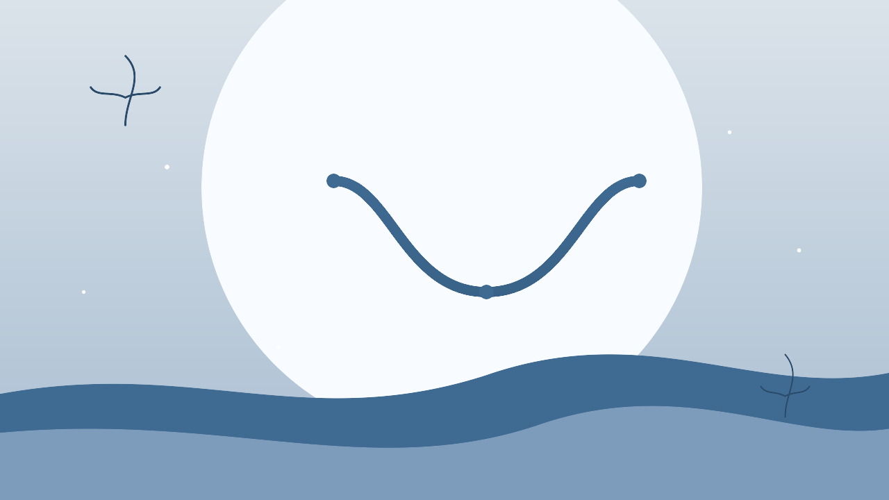 Abstract illustration of a dipping and rising line symbolizing a temporary drop in desire that can recover