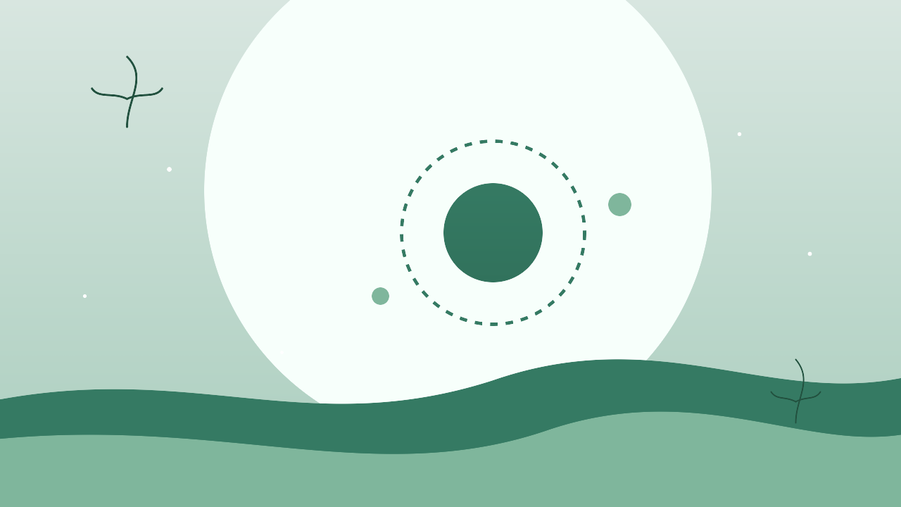 Abstract illustration of a solid circle surrounded by a dashed boundary ring, symbolizing healthy boundaries with attached fans